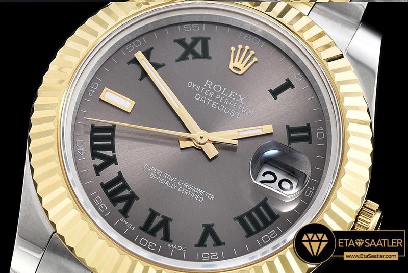 R2DJ0203F - DJ2 41mm Oyst Flt YGSS D. Grey Roman BP A3136 Mod 09.jpg modelleri R2DJ0203F - DJ2 41mm Oyst Flt YGSS D. Grey Roman BP A3136 Mod - 09.jpg